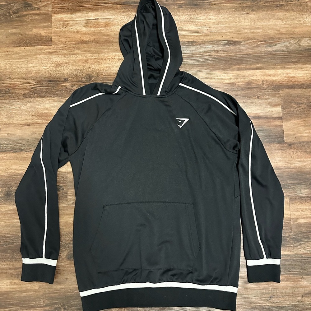 Gymshark Black Hoodie with White Accents